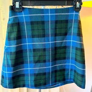 Wilfred Blue Plaid Skirt with Pockets